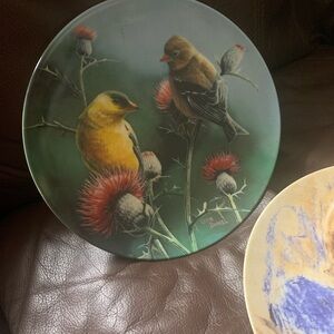 Decorative Plate with Birds and kid Design